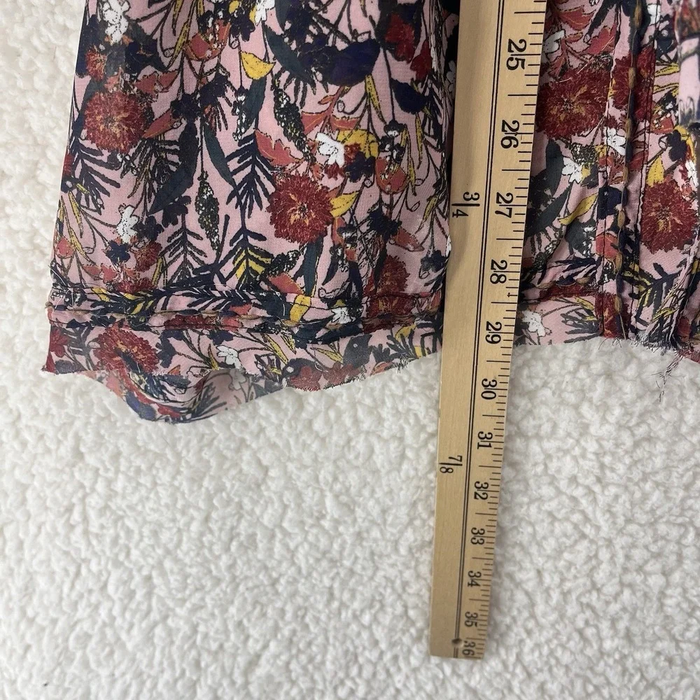 Bohemian Cover Up Size XL Floral Open Front Cardigan Tassel Tie Floral Festival
